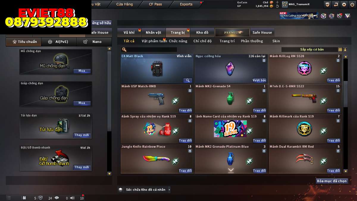 shop acc cf uy tin gia re